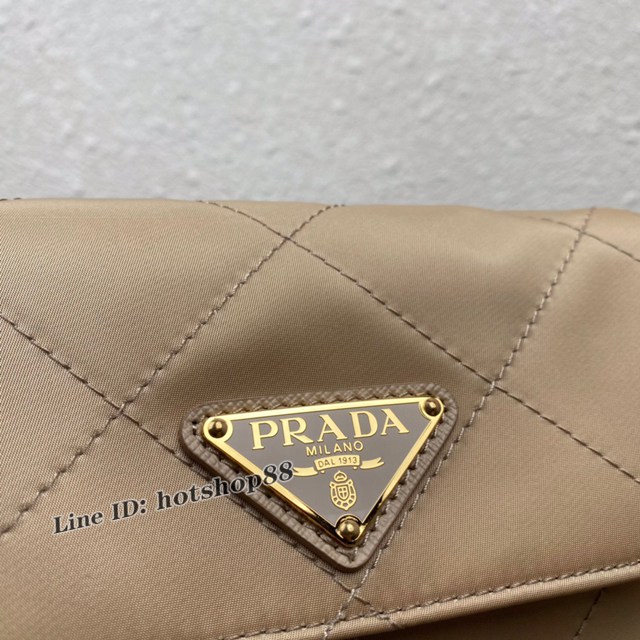 Prada專櫃新款中古小挎包 1BD619 普拉達Vintage中古鏈條菱格流浪包 csp1372